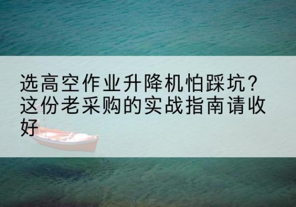 文峰高空作业升降机厂家推荐-选高空作业升降机怕踩坑？这份老采购的实战指南请收好