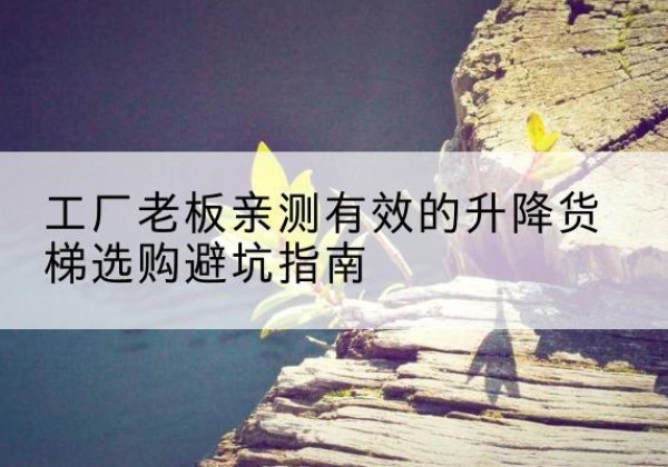文峰升降货梯怎么选-工厂老板亲测有效的升降货梯选购避坑指南